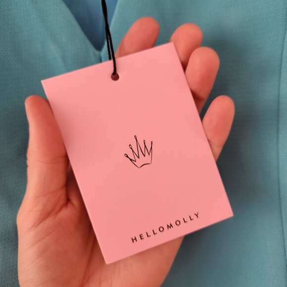 NWT Hello Molly Modern Icon Mini Dress Blue Cocktail Women's L (8) - Picture 7 of 10